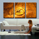 Limited Edition Golden Compass 3-Piece Canvas Painting