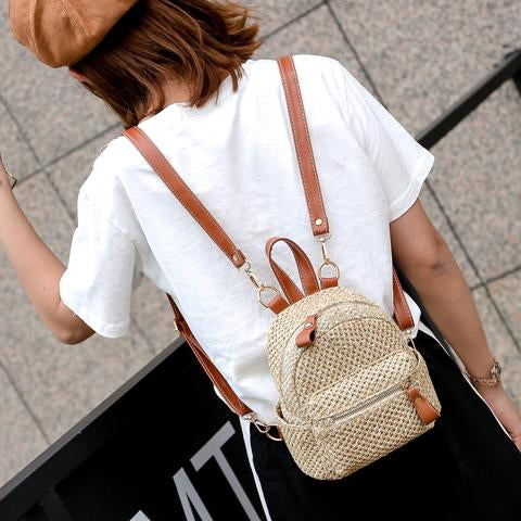 Mini Straw Backpack