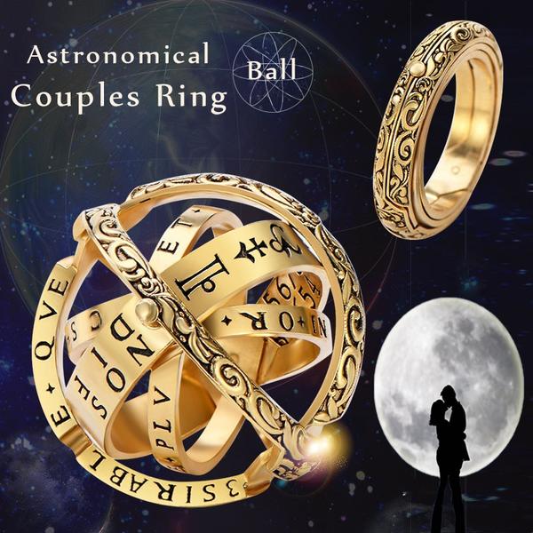 Buy Astronomical Ring Sphere Ball Ring Spinner Ring Rotating Cosmic Finger  Ring Jewelry Star and Moon Ring Astronomy Jewelry Online in India - Etsy