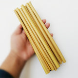 Yellow Bamboo Straws