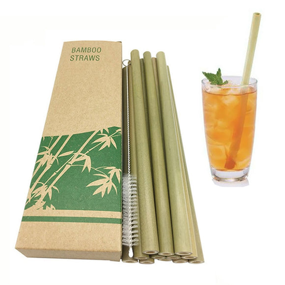 Green Bamboo Straws