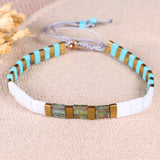 Turquoise Tila Bead Bracelet