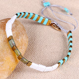 Turquoise Tila Bead Bracelet