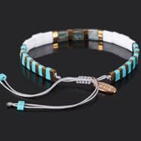 Turquoise Tila Bead Bracelet