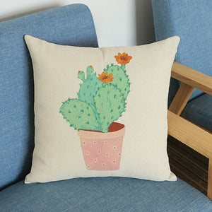 Colorful Cactus pillow covers