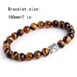 Buddha Tiger Eye Natural Stone Bracelet