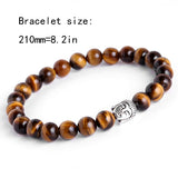 Buddha Tiger Eye Natural Stone Bracelet