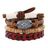 Men's Vintage Styled Leather Bracelet Sets