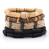 Men's Vintage Styled Leather Bracelet Sets