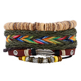 Men's Vintage Styled Leather Bracelet Sets