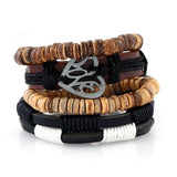 Men's Vintage Styled Leather Bracelet Sets