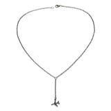 Dainty Airplane Pendant Necklace- Rose Gold, black, or silver