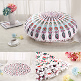 White Mandala Floor Pillow