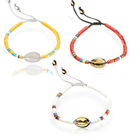 Summer heishi Beaded Bracelets