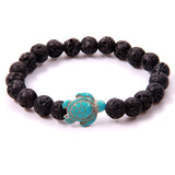 Turtle Bracelet in Natural Stone Beads