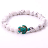 Turtle Bracelet in Natural Stone Beads