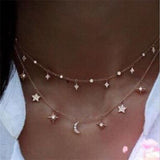 Whimsical multi-layer Star/ Moon Necklaces