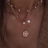 Whimsical multi-layer Star/ Moon Necklaces