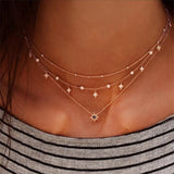 Whimsical multi-layer Star/ Moon Necklaces