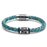 Men's Leather Anchor Bracelet