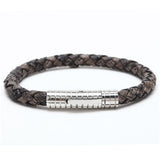 Men's Leather Anchor Bracelet