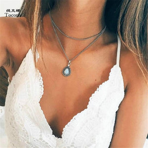 Water Drop Crystal Charm Chokers!