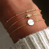 Charm Letter Gold Bracelet