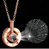 Projection Necklace-"I Love You" in 100 languages!