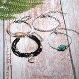 Natural Cowrie Shell Anklet Set; Beaded Lotus And Turtle