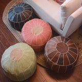 Moroccan Leather Pouf Case