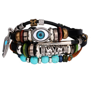 Men's Natural Turquoise Wrap Bracelet