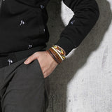 Men's Multi-layer Braided and Leather bracelet set