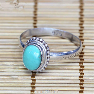 Natural Turquoise Ring- Handmade In Nepal