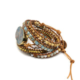 Natural Gemstones Wrap Bracelet