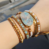 Natural Gemstones Wrap Bracelet