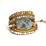 Natural Gemstones Wrap Bracelet