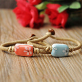 Painted Ceramic Beads Bracelet