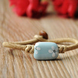 Painted Ceramic Beads Bracelet