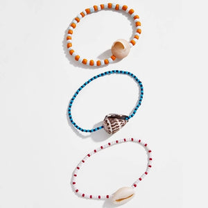 Beaded Cowrie Shell Bracelets